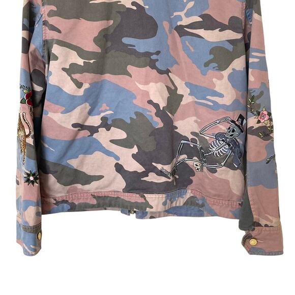 ZADIG & VOLTAIRE Kavy Camou Brode Embroidered Jacket, Size Large - Picture 10 of 15